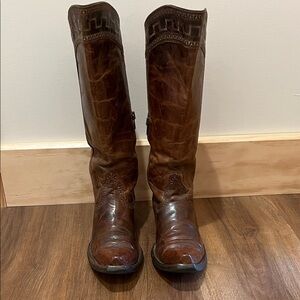Ariat Dark Brown Leather Heeled Boots